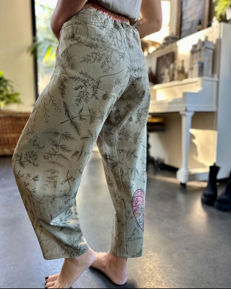 Map of My Heart Cropped Artist Pants