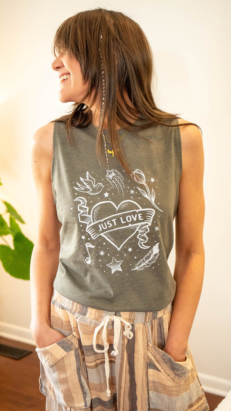 Just Love - Loden Muscle Tee