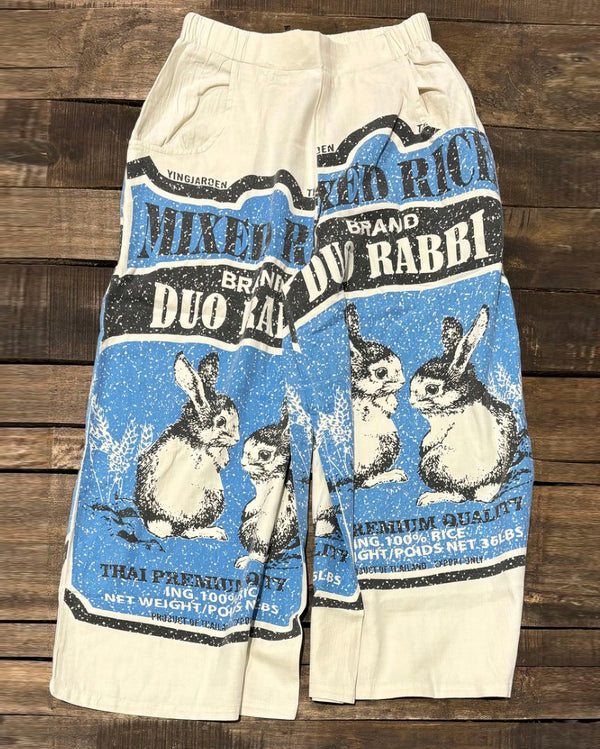 Bunny Heirloom Feed Sack Wide Leg Pants