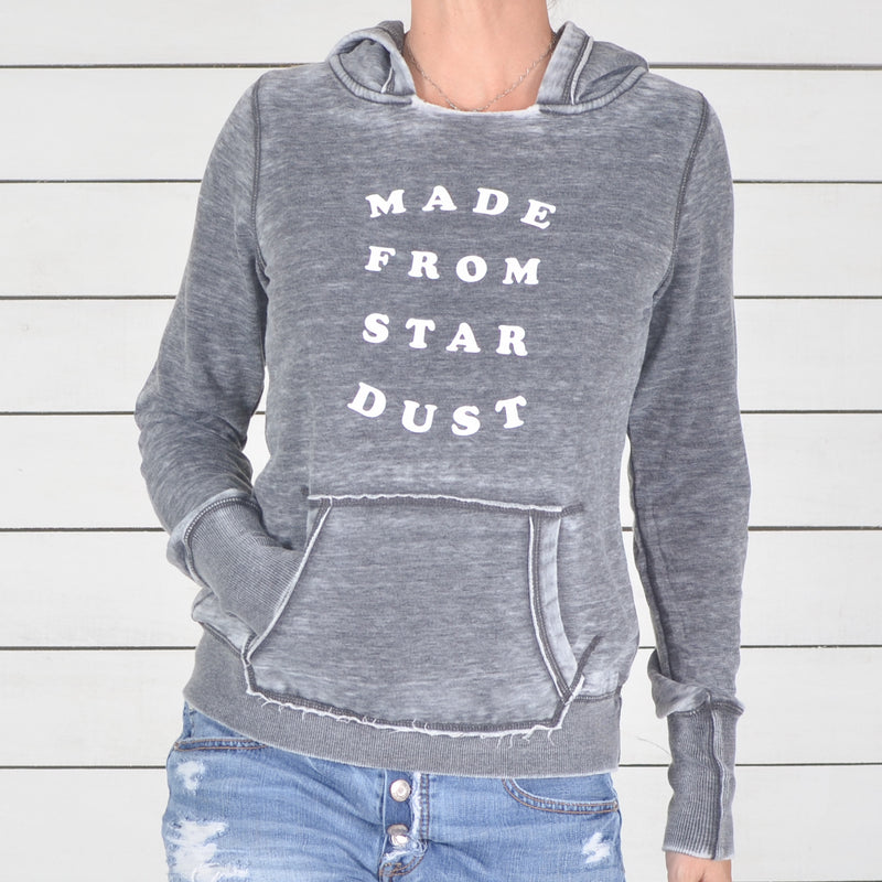 Made From Star Dust - Coal Burnout Pullover Hoodie