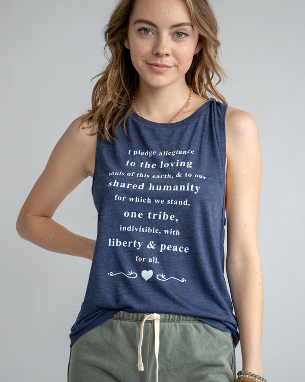 I Pledge Allegiance, To The Loving... - Navy Muscle Tee