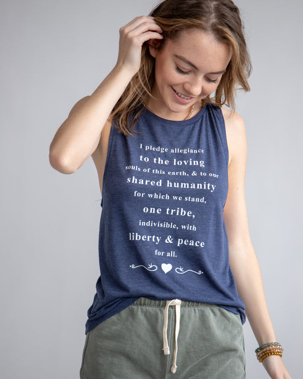 I Pledge Allegiance, To The Loving... - Navy Muscle Tee