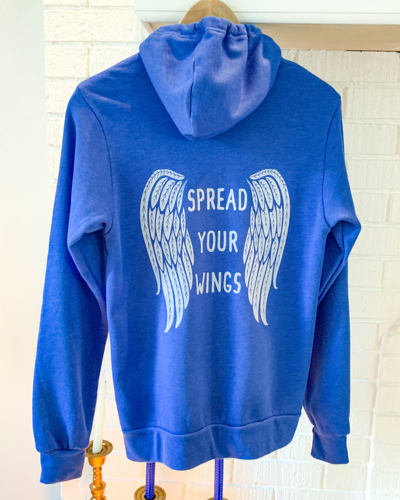 Spread Your Wings - Royal Unisex Fleece Hoodie