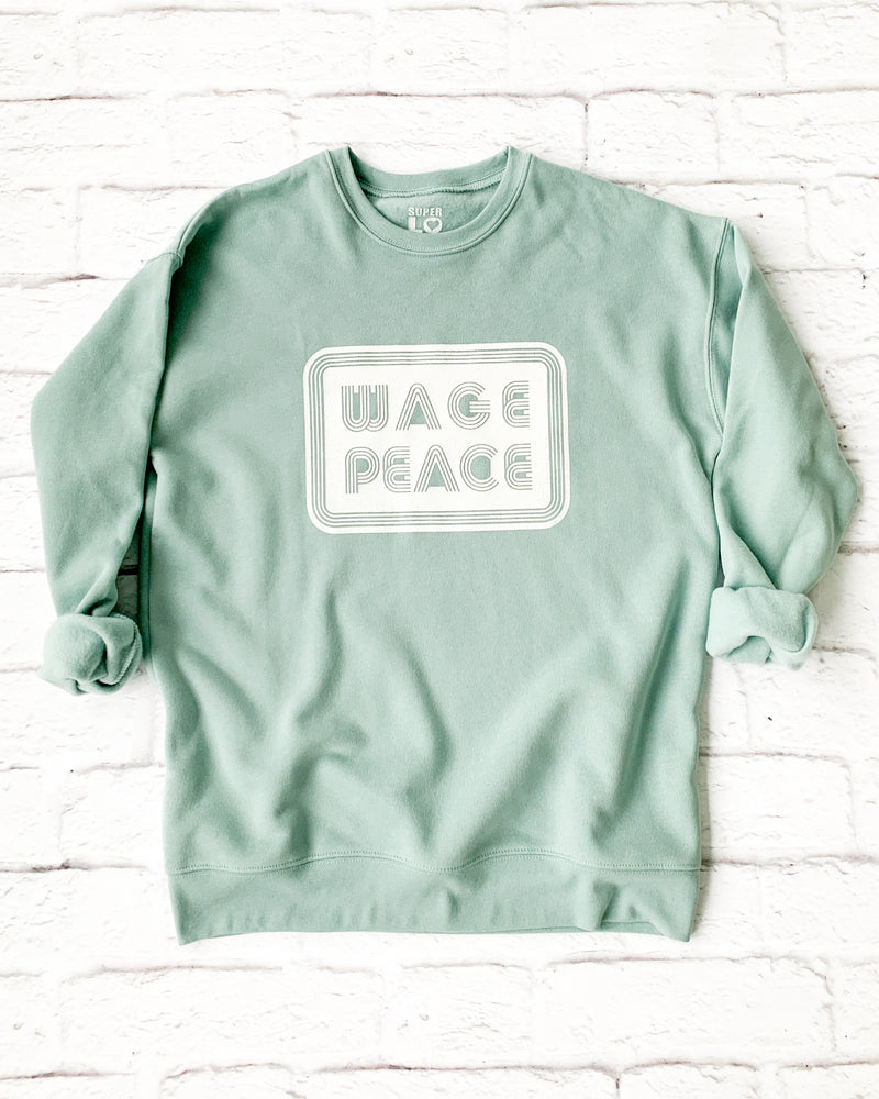 WAGE PEACE - Fresh Sage Unisex Sweatshirt