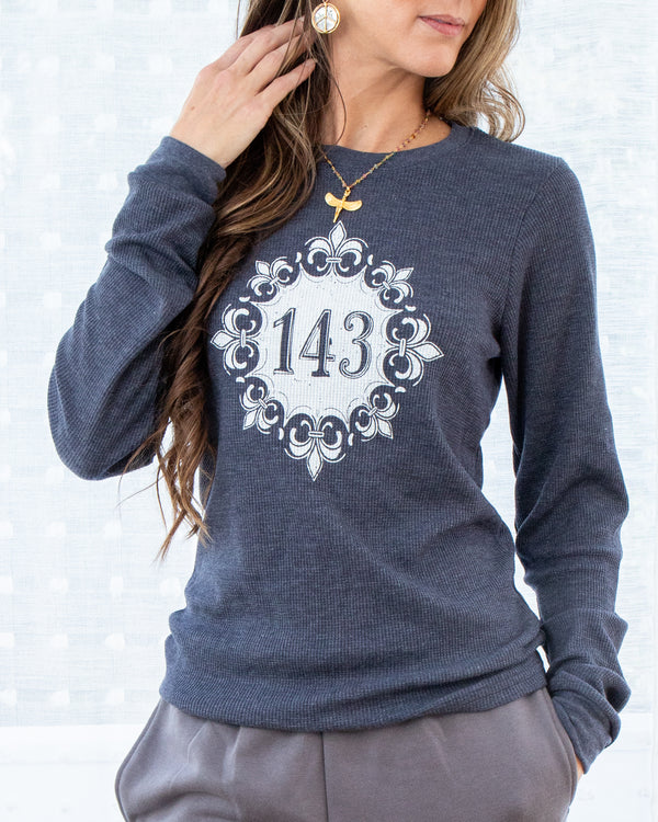 143 (I Love You) - Navy Thermal