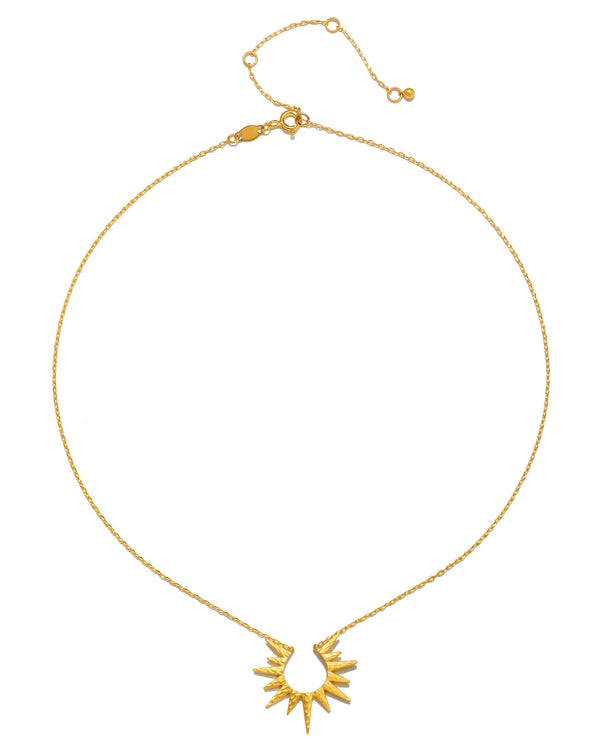 16" Gold Plate Sunburst Necklace