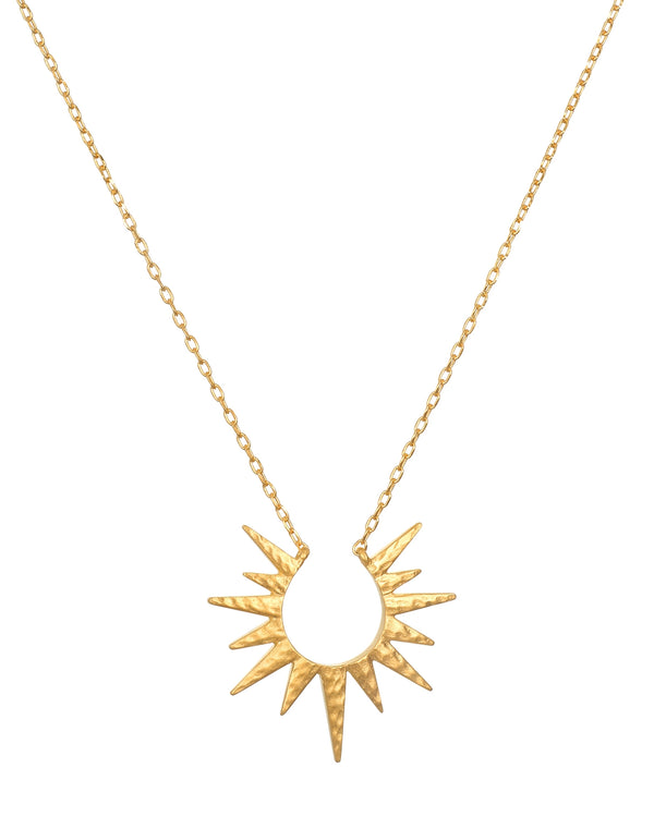16" Gold Plate Sunburst Necklace
