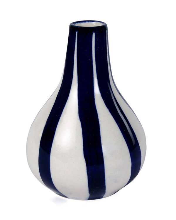 Ceramic Stripe Bud Vase