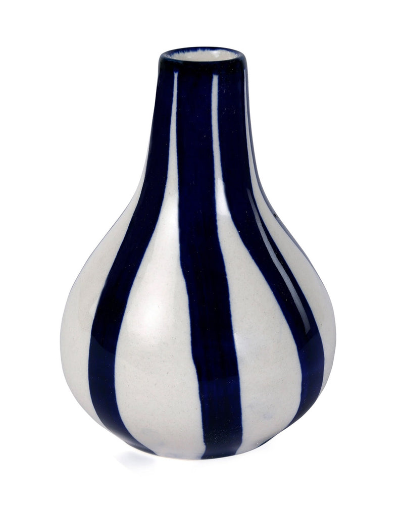 Ceramic Stripe Bud Vase