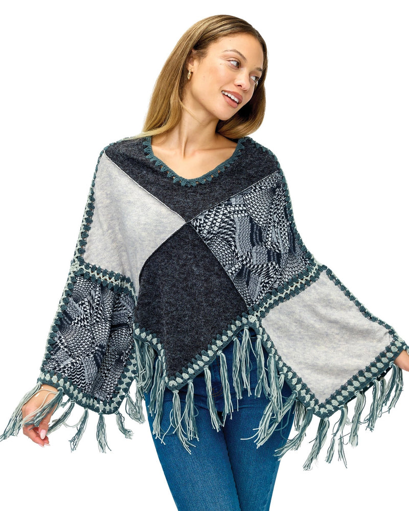 Patchwork Crochet Poncho