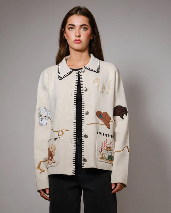 Out West Wool Blend Sweater Jacket