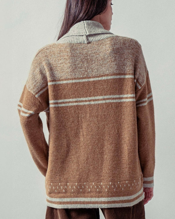 Horse Shawl Collar Cardigan