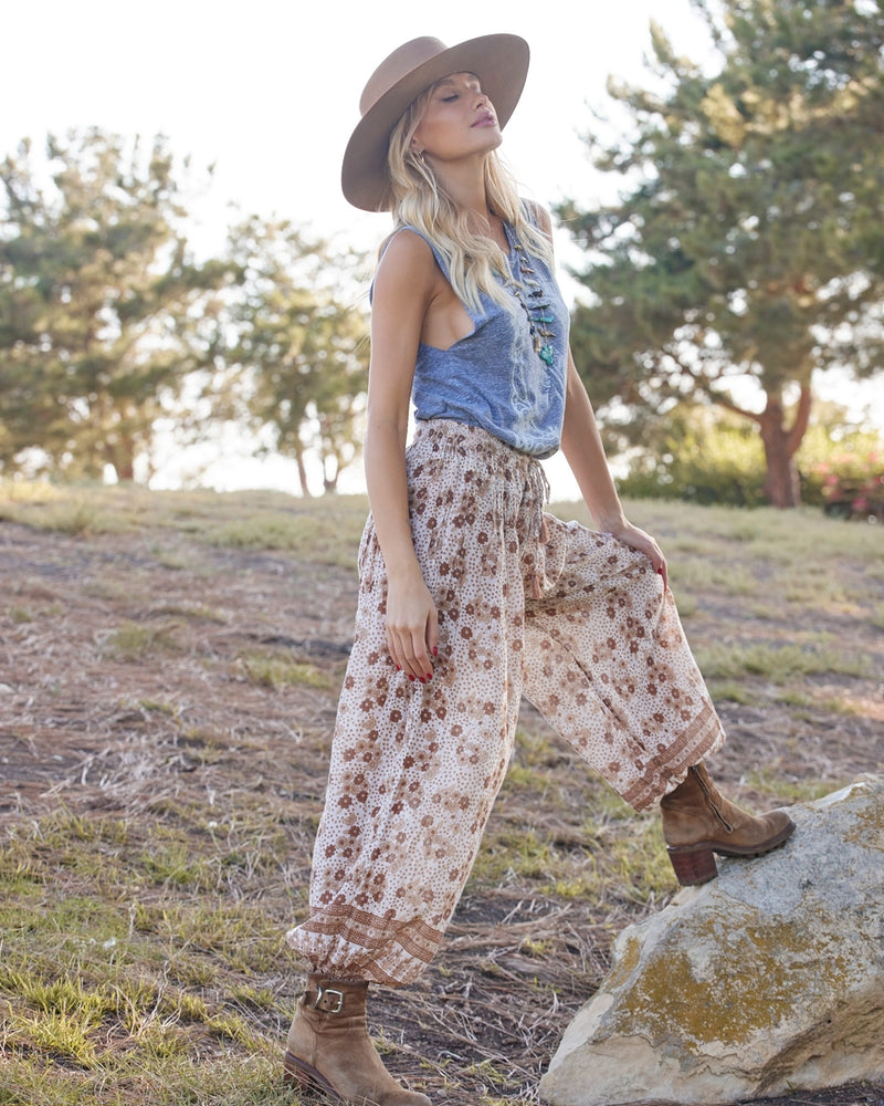Calico Print Harem Pants