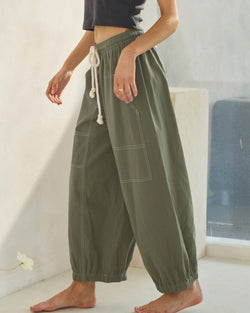 Moss Cotton Balloon Pants