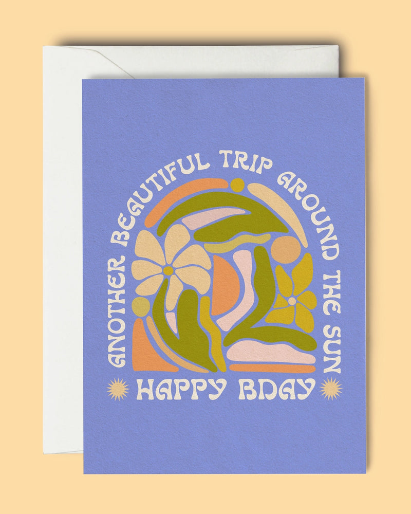 Beautiful Year Around the Sun Birthday Card