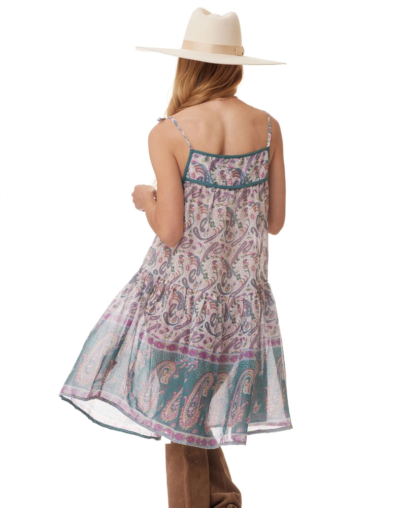 Calico Cotton Print Drop Waist Dress
