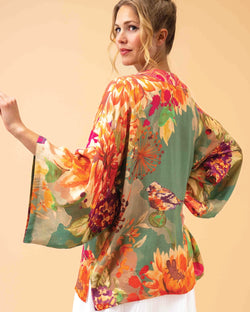 Birds and Blooms Kimono Jacket