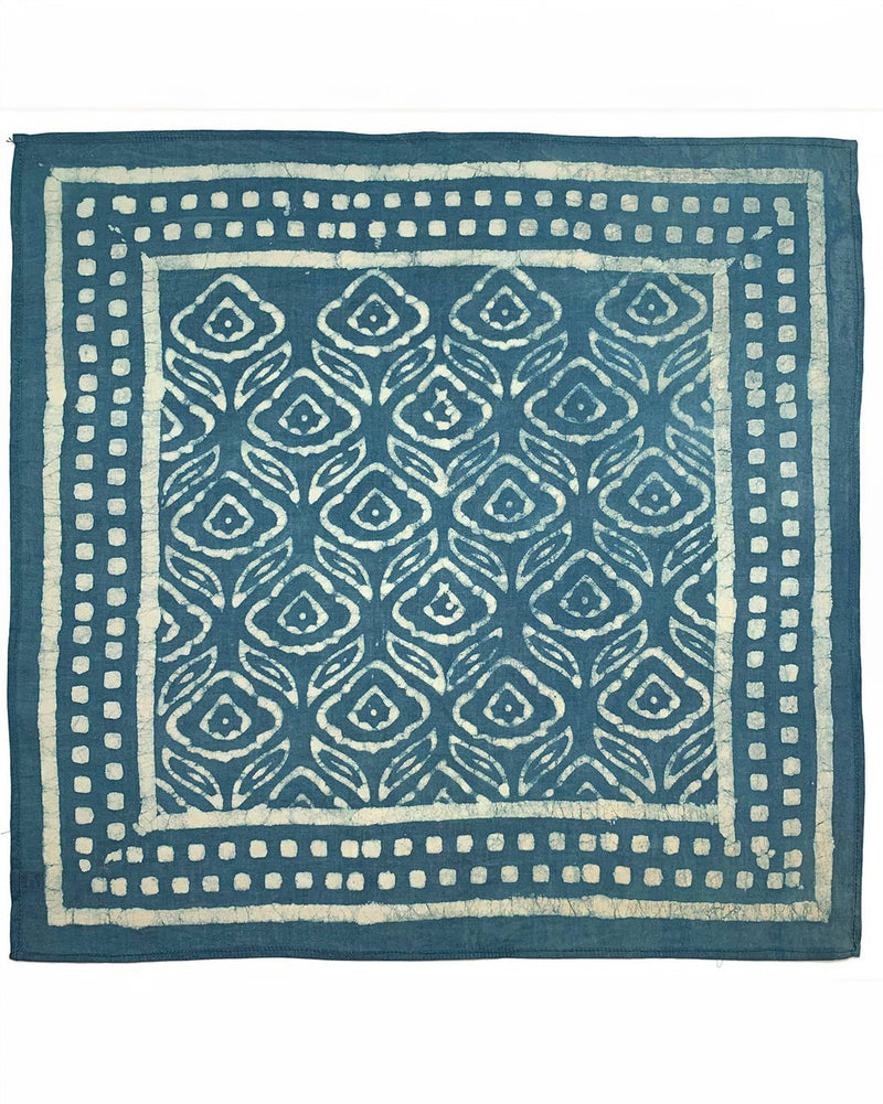 Indigo Floral Bandana