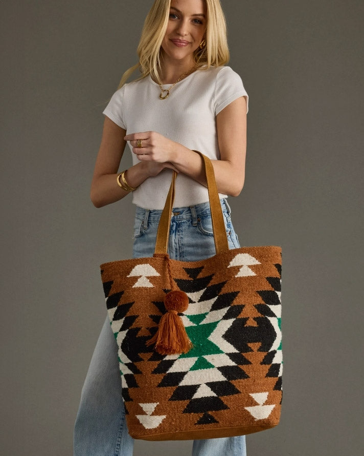 Western Wool Tote Bag