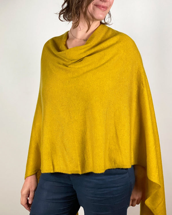 Golden Cashmere Poncho