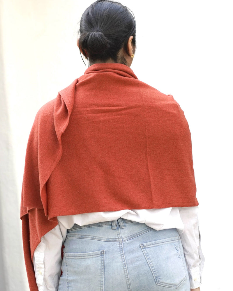 Persimmon Cashmere Wrap Scarf