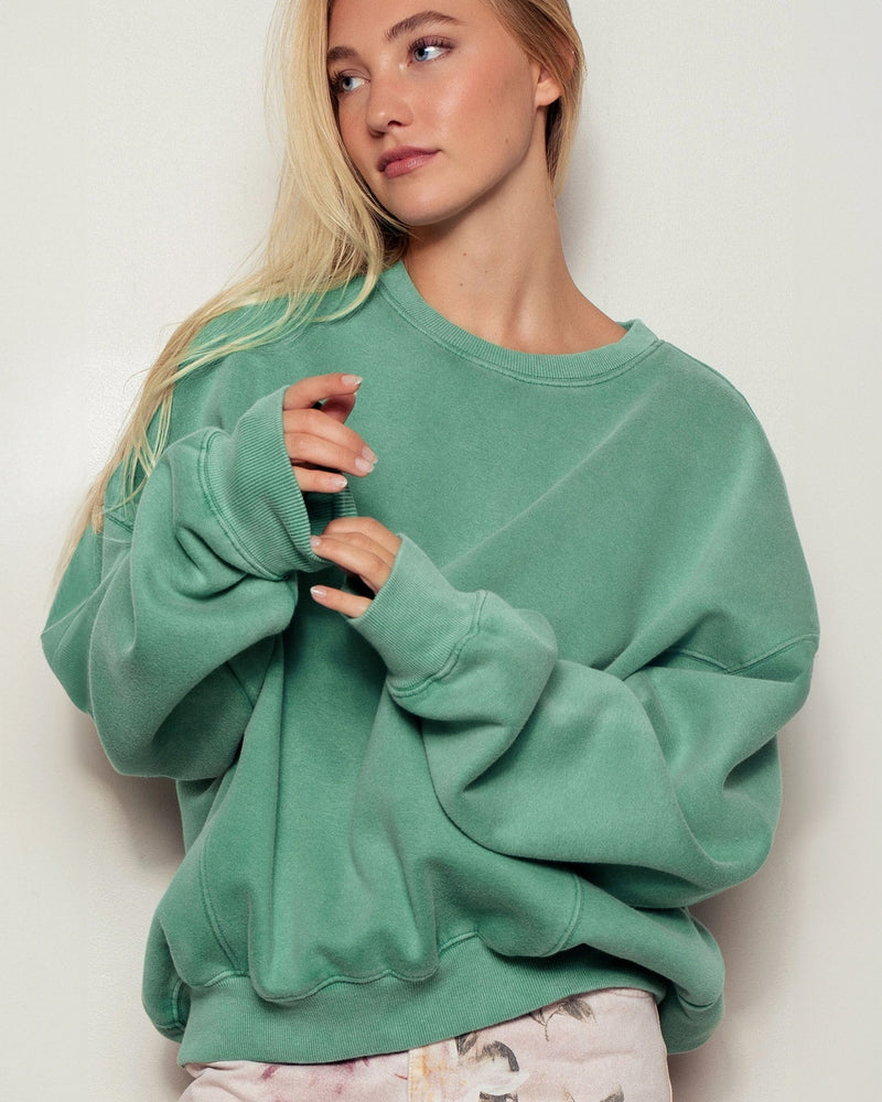 Green Oversized Sweatshirt