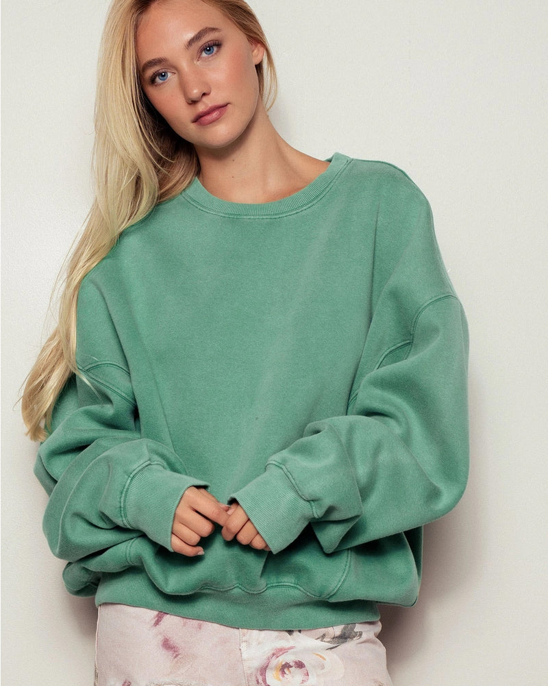 Green Oversized Sweatshirt