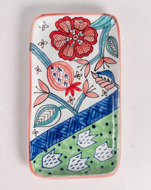 Hand Painted Rectangle Ceramic Dish