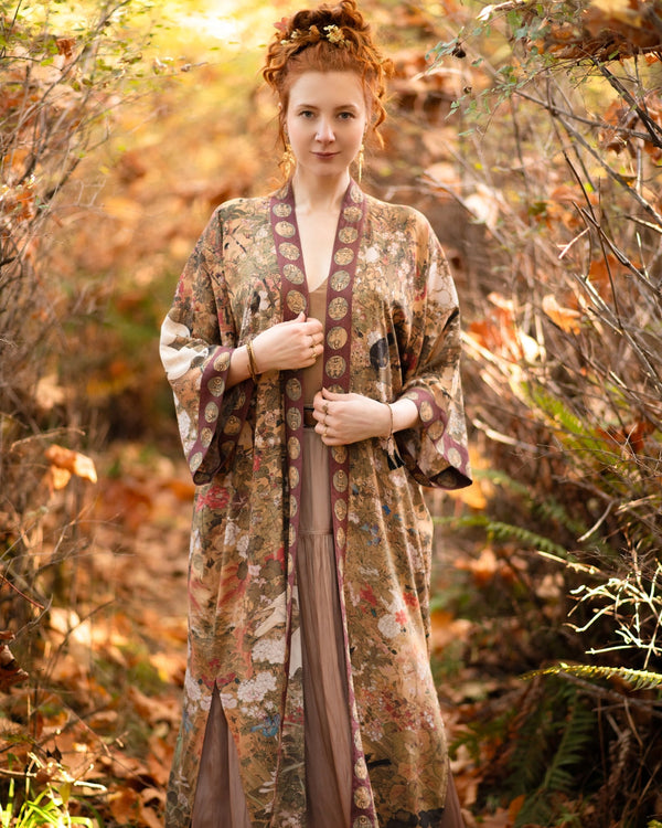 Dreamweaver Bamboo Kimono Duster w/ Zodiac Signs