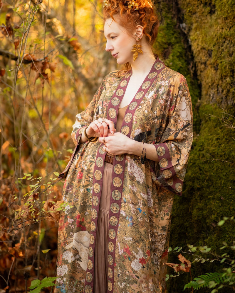 Dreamweaver Bamboo Kimono Duster w/ Zodiac Signs