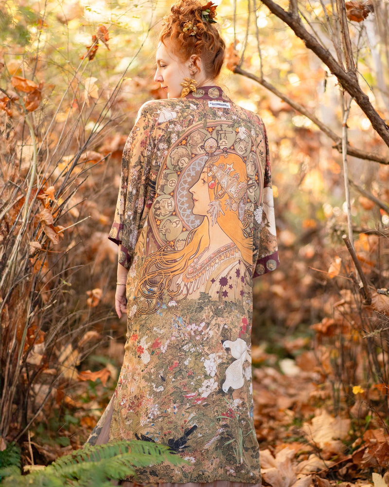 Dreamweaver Bamboo Kimono Duster w/ Zodiac Signs