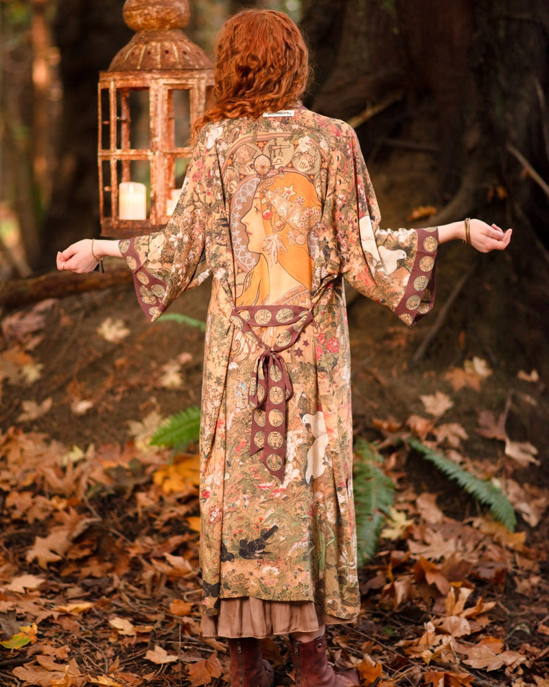 Dreamweaver Bamboo Kimono Duster w/ Zodiac Signs