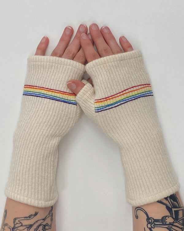 Handmade Recycled Cashmere Fingerless Gloves