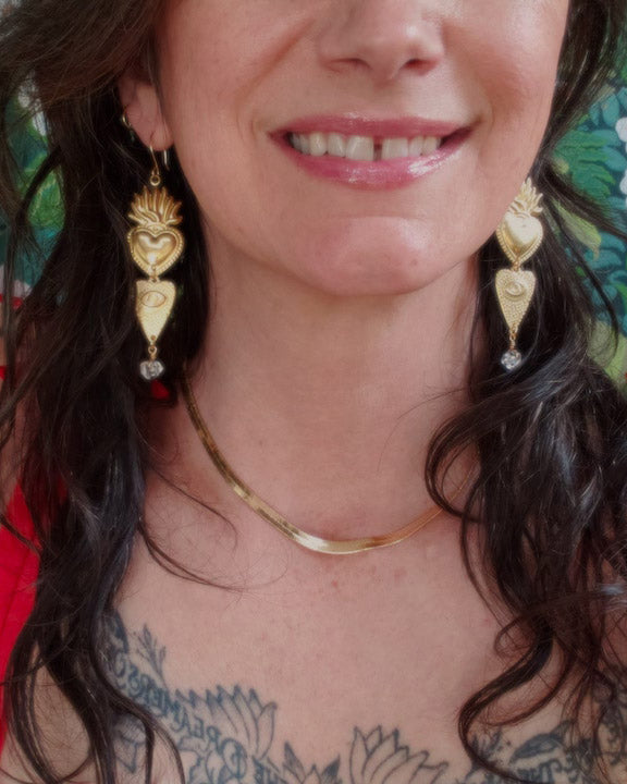 Flaming Heart Earrings