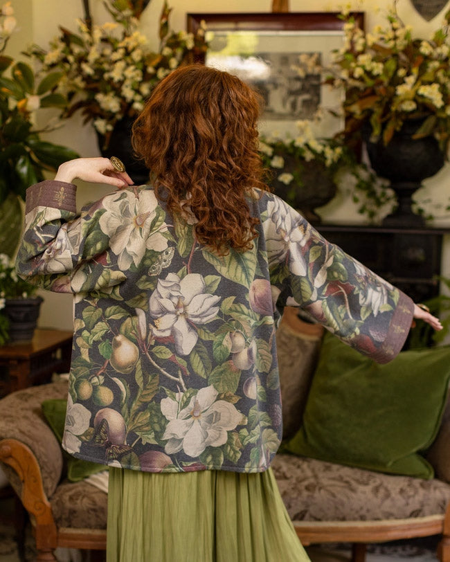 Moon Flower Fleece Cottage Cardigan