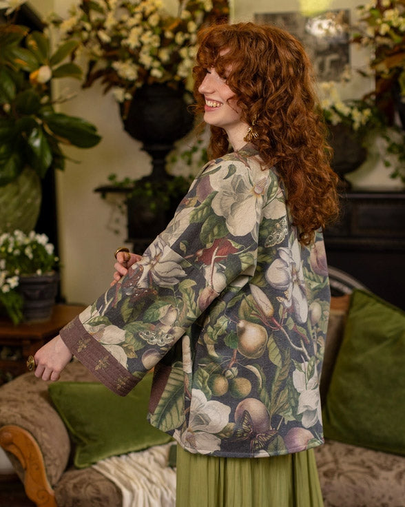 Moon Flower Fleece Cottage Cardigan