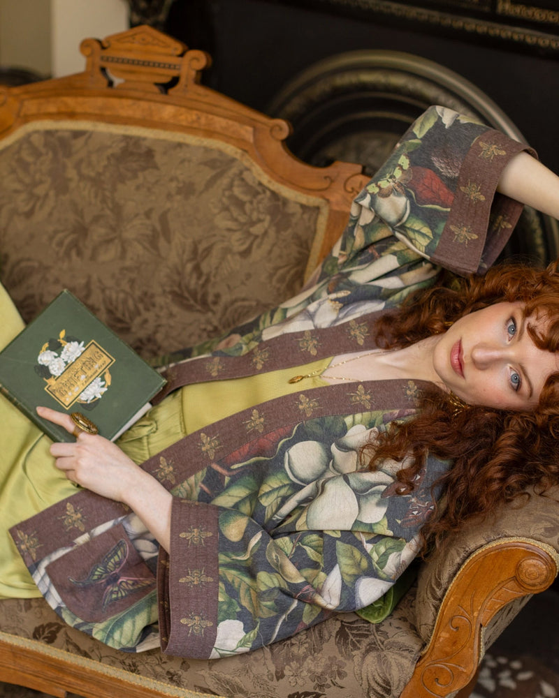 Moon Flower Fleece Cottage Cardigan