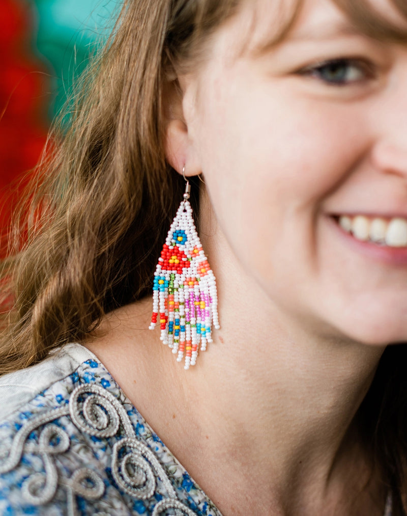 Flower Fringe Earrings