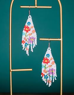 Flower Fringe Earrings