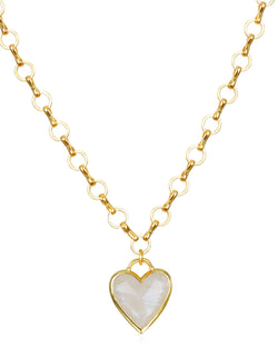 Framed Moonstone Heart Necklace