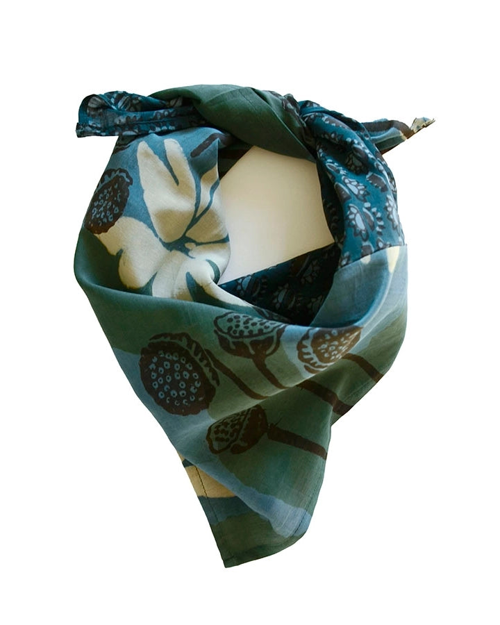 Lotus Silk Square Bandana