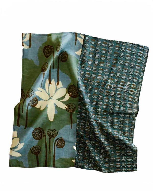 Lotus Silk Square Bandana