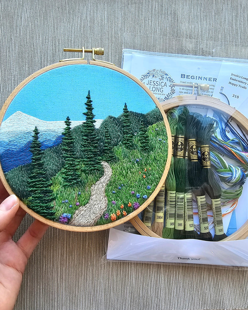 Happy Trails Landscape Embroidery Kit