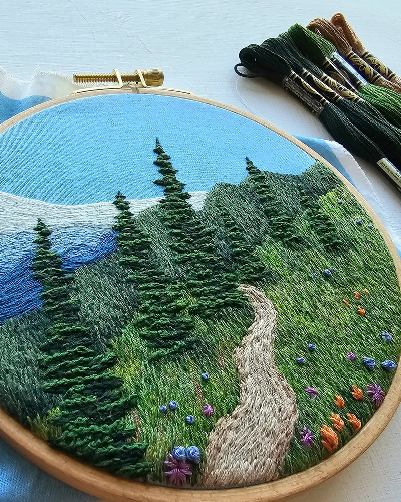 Happy Trails Landscape Embroidery Kit