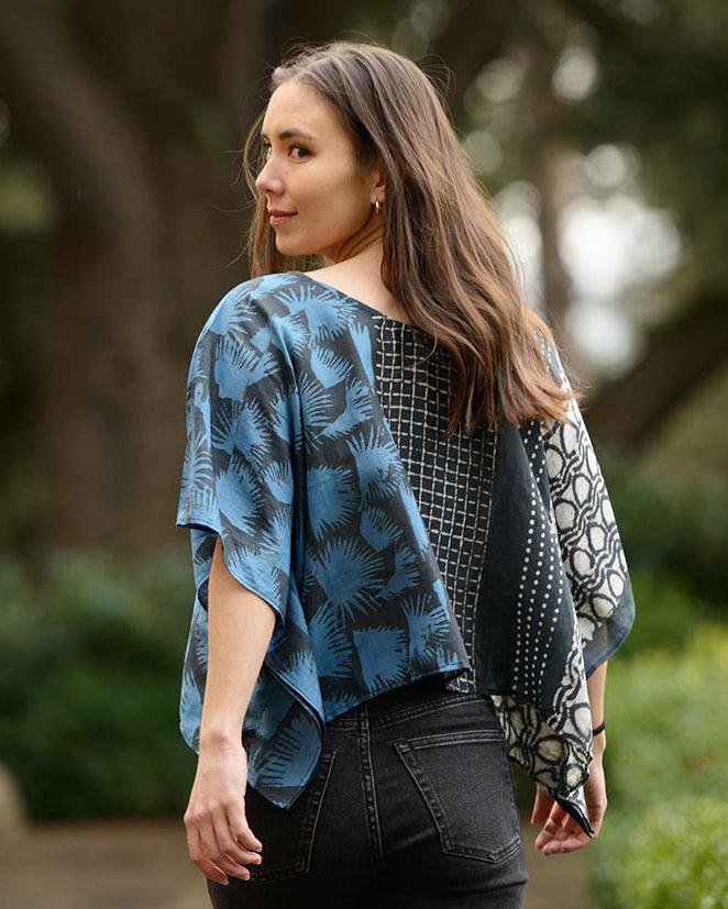 Hari Breezy Silk & Cotton Crop Top