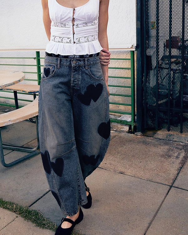 Hearts Barrel Jeans