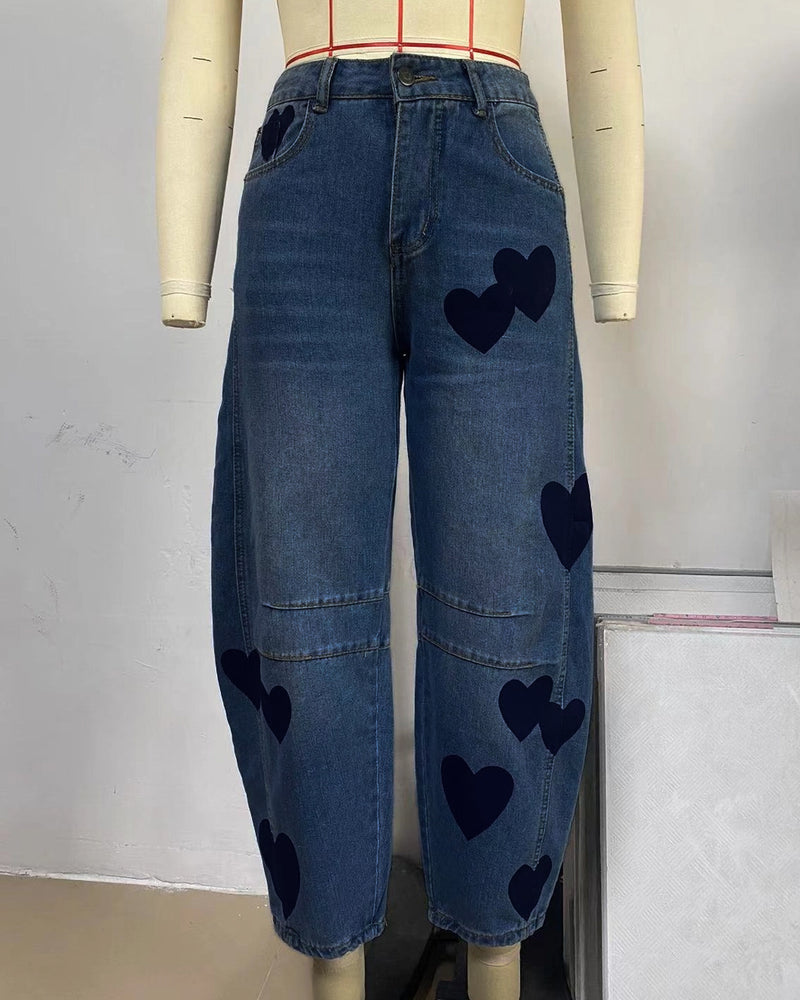 Hearts Barrel Jeans