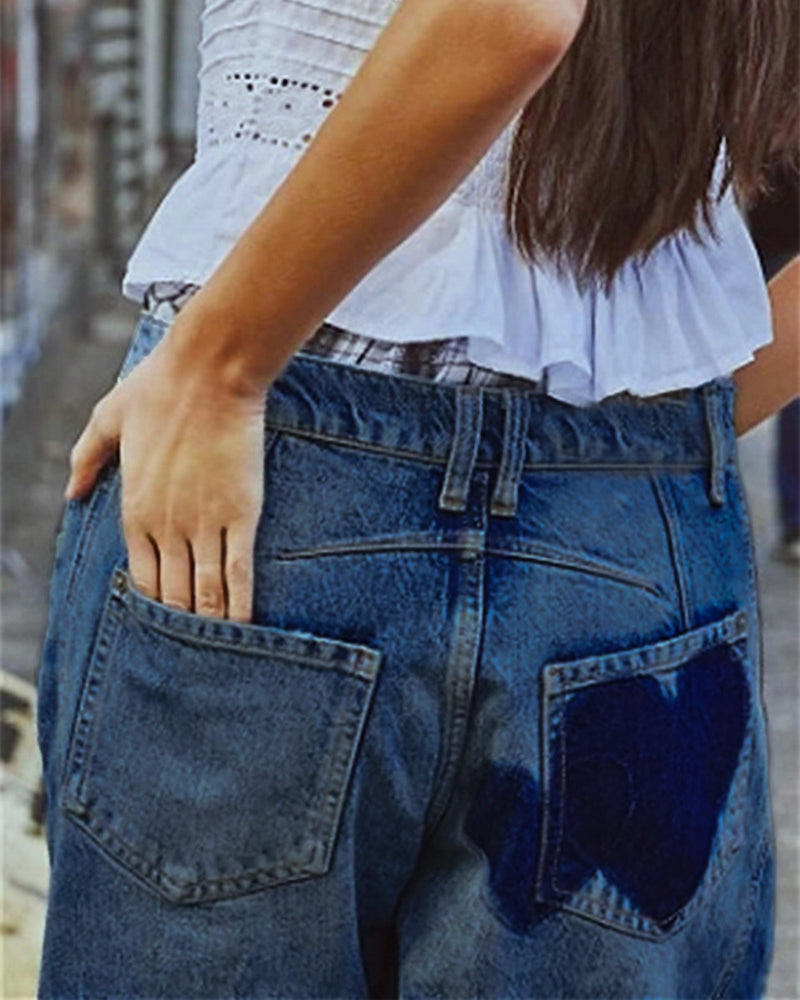 Hearts Barrel Jeans