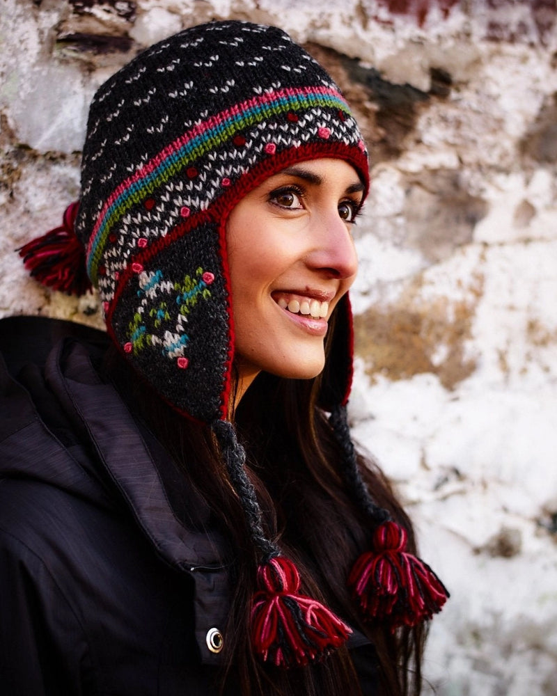 Helsinki - Women's Wool Knit Earflap Hat