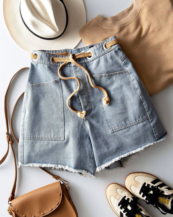 High Waisted Denim Shorts